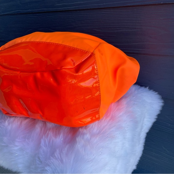 Authentic GIVENCHY Nylon Handbag Neon Shoulder Bag Top Handle Oversized Tote - Picture 6 of 12